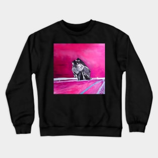 Crushed car in pink Crewneck Sweatshirt